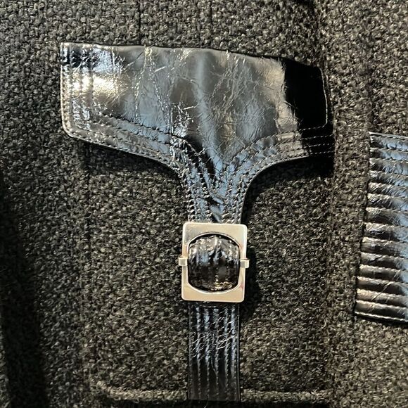 Ross Mayer Black Boucle Wool Lined Winter Coat Size 4 - Picture 6 of 16